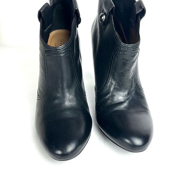 COACH Aliza Black Leather Ankle Booties High Heels size US 7 - Picture 7 of 16